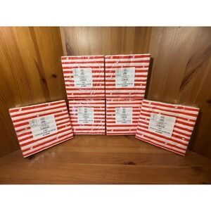 Lot Of 10 Target Sun Squad Patriotic Red White Stripe Lunch Napkins 30 Ct USA